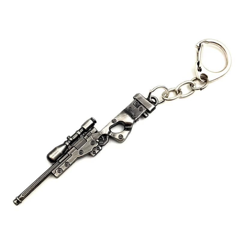 Fashion Creative Revolver Keychain Oil Drop Craft Small Gift Men Gun Keychain Metal Promotional Keychains