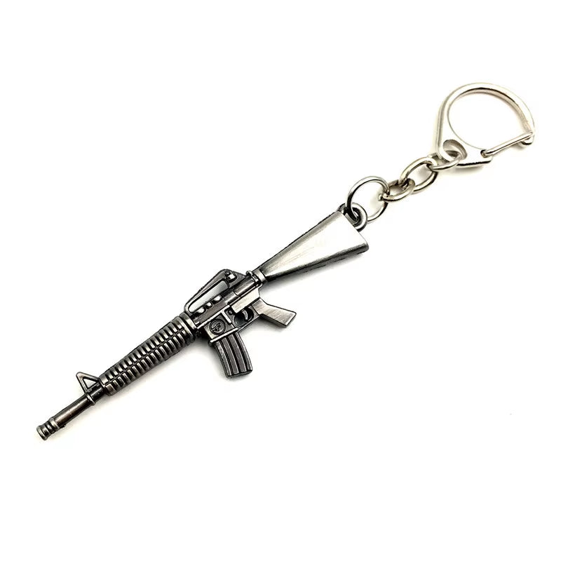 Fashion Creative Revolver Keychain Oil Drop Craft Small Gift Men Gun Keychain Metal Promotional Keychains