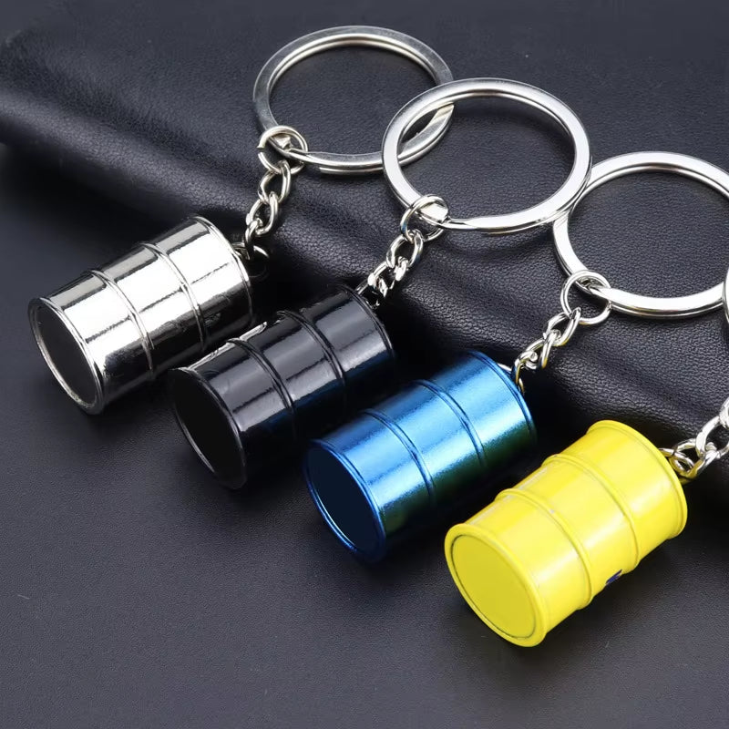 Hot Sale Oil Barrel Keychain Creative Oil Filling Keychain Promotional Gift Keychain