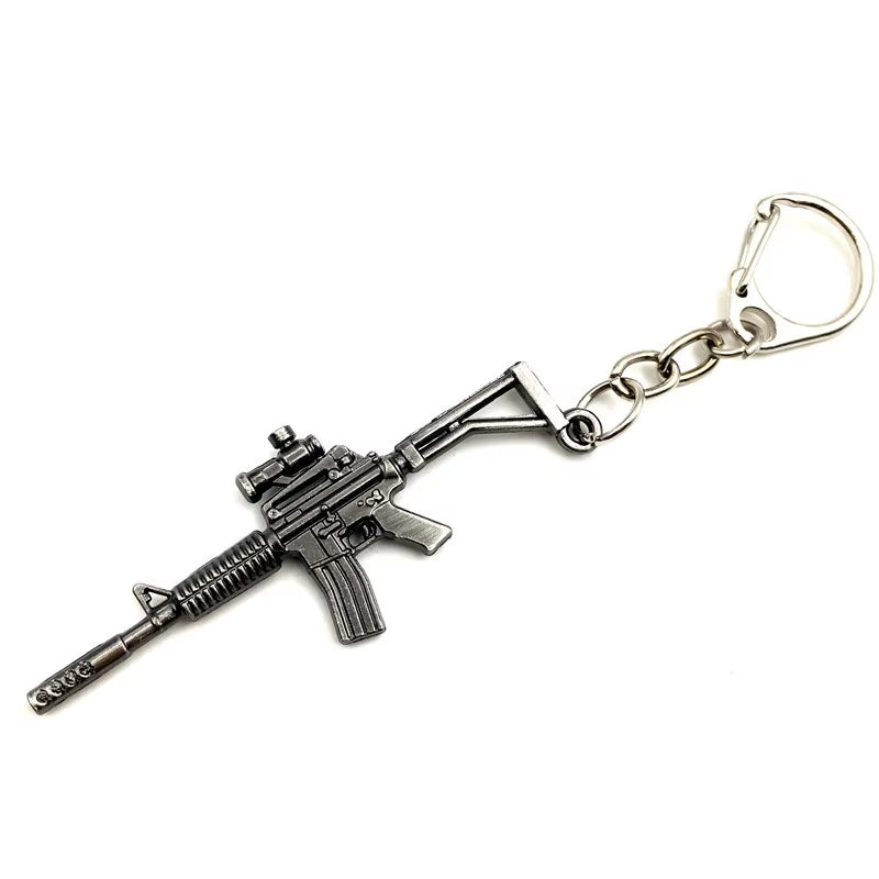 Fashion Creative Revolver Keychain Oil Drop Craft Small Gift Men Gun Keychain Metal Promotional Keychains