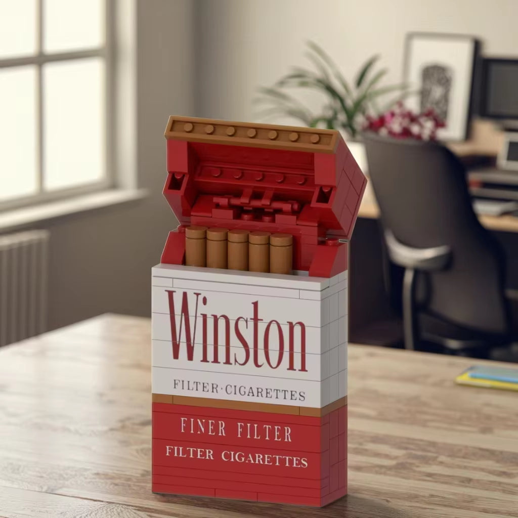 Factory YILI New Trend Design Simulation Cigarette Box Smoke Model Assembly Building Block DIY Toy as Personality Gift