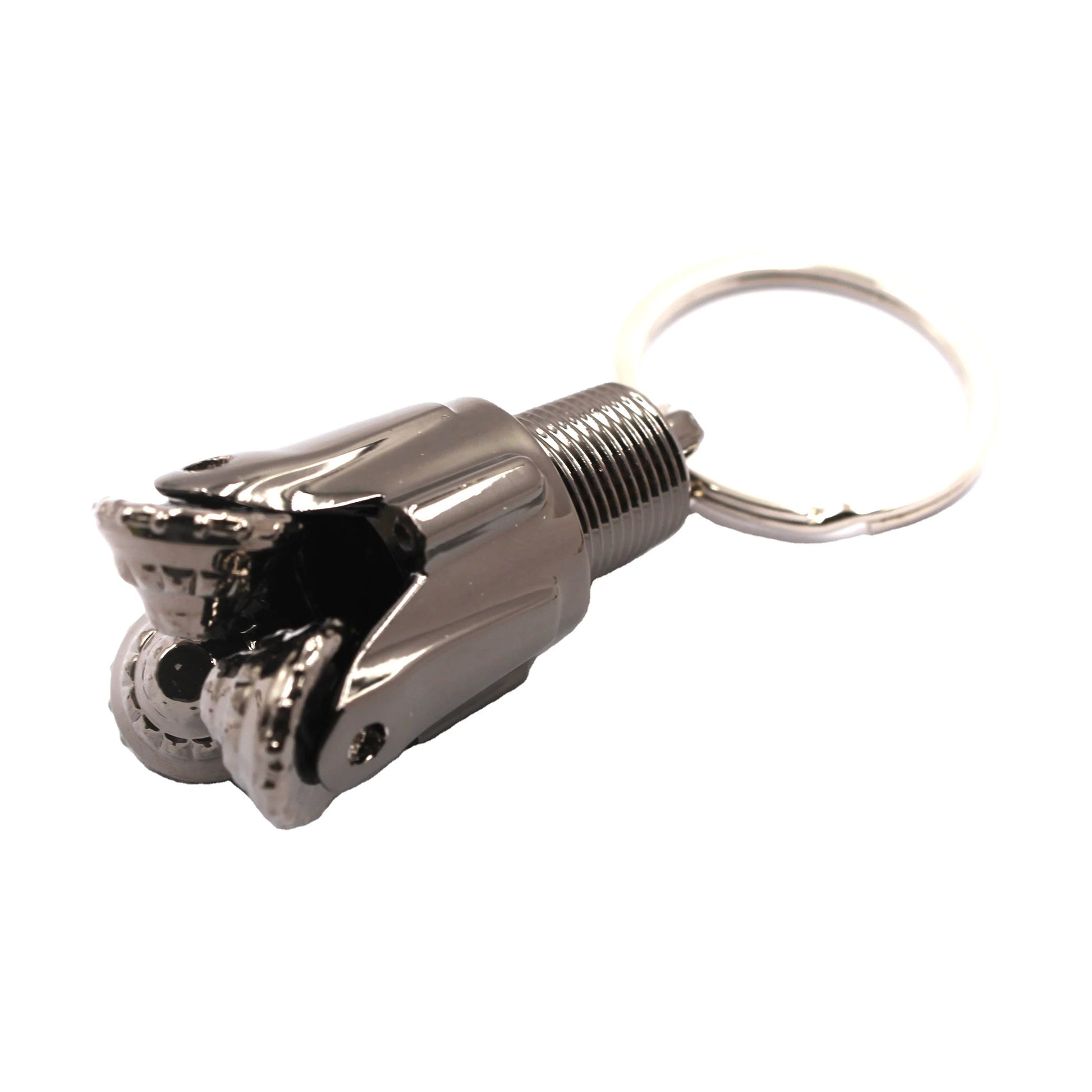 3D Silver Key Chains Oilfield Drill Bit Keyring Carabiner Gear Petroleum Drilling Bit Keychain for Oil Company Souvenir Gift