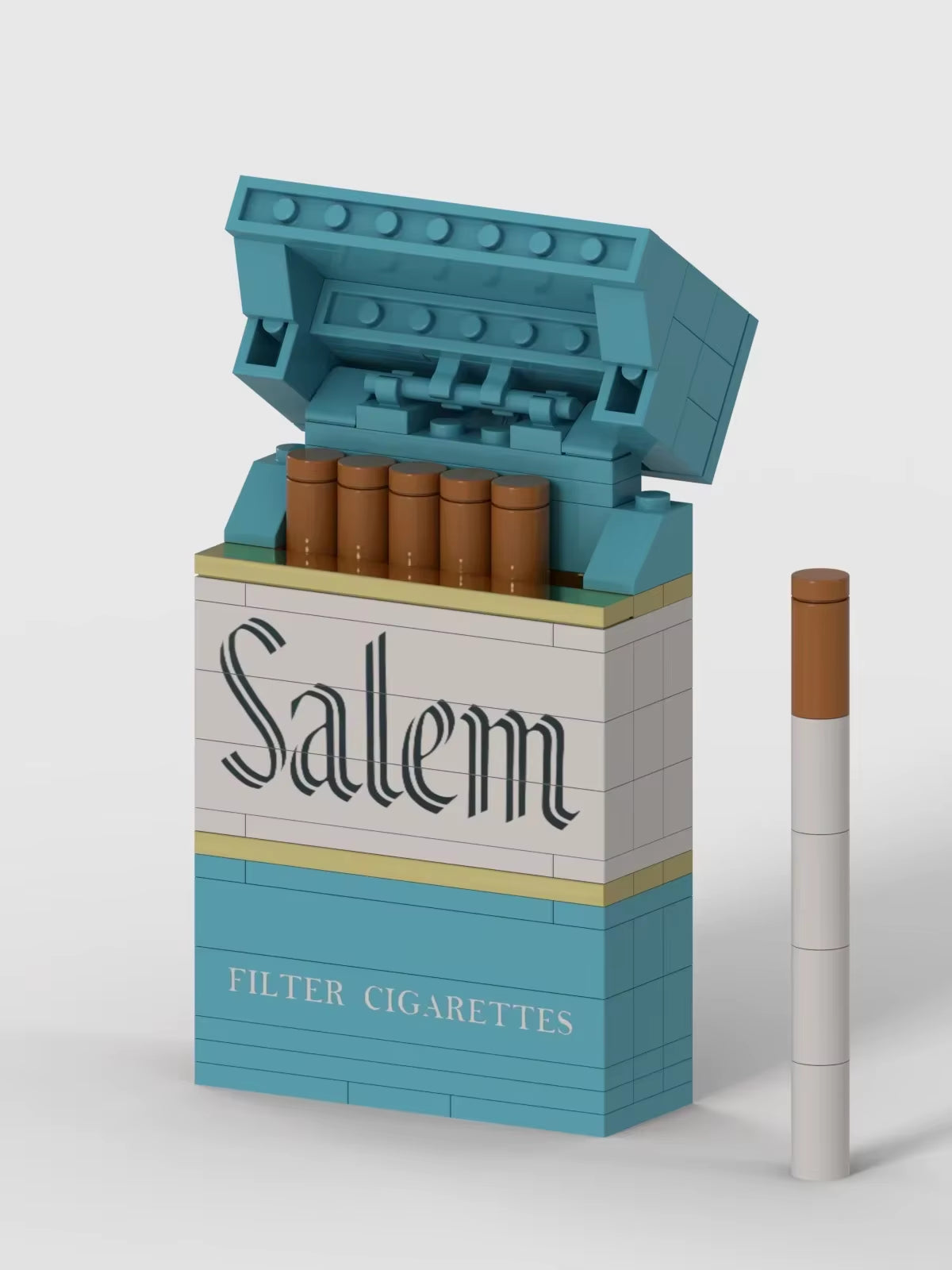 Factory YILI New Trend Design Simulation Cigarette Box Smoke Model Assembly Building Block DIY Toy as Personality Gift